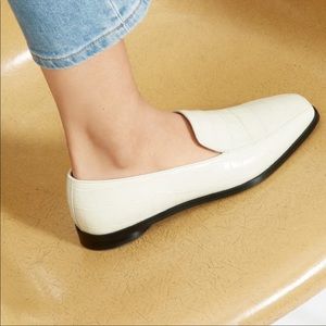 Everlane loafers - bone crocodile - size 7.5